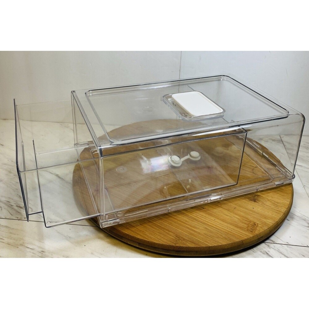 Clear Plastic Refrigerator Organizer Storage Drawer Bin 11.5”x8”x4.5” New - Picture 4 of 5